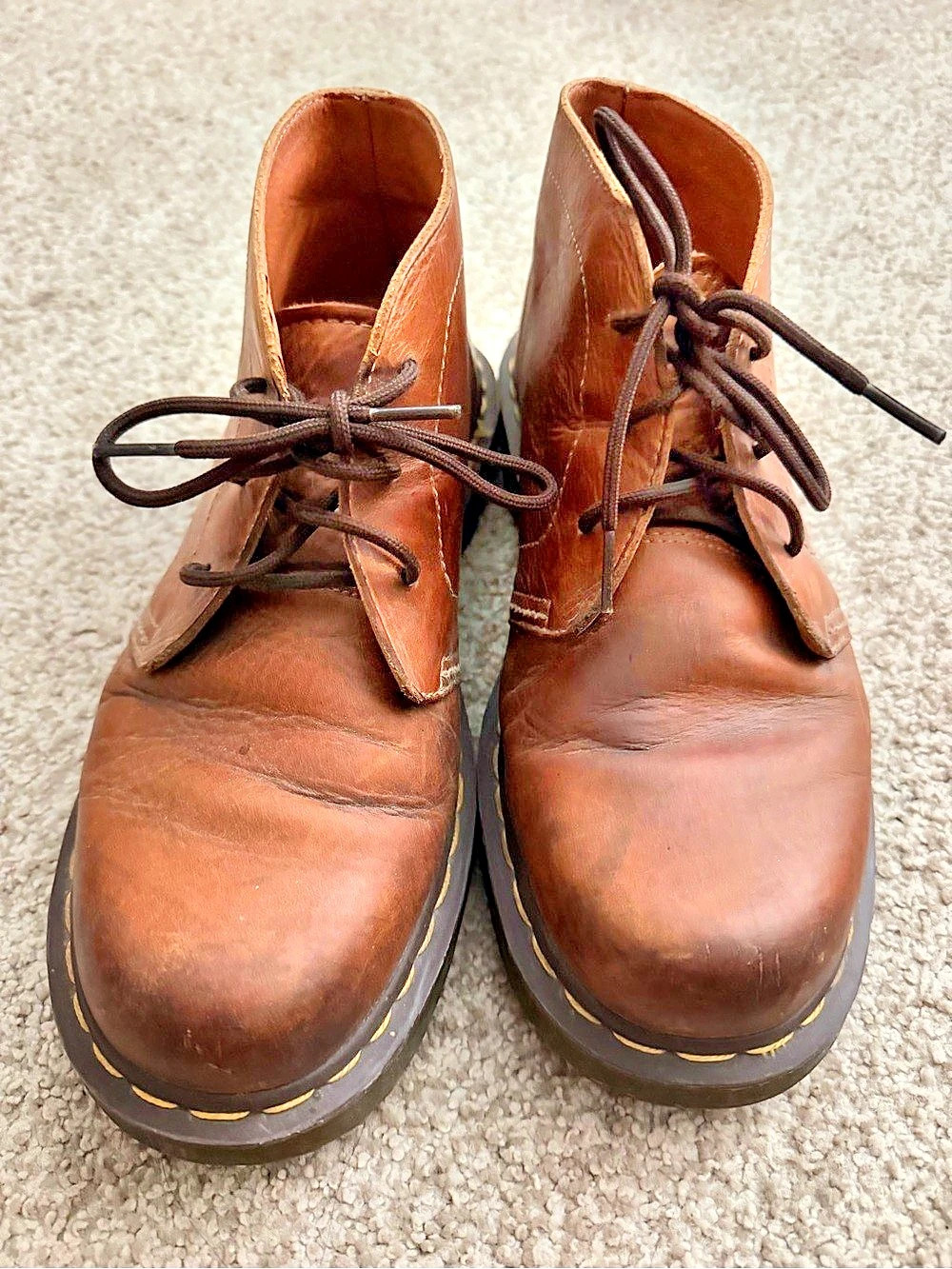 Dr. Martens chukka boots men 1461 Leather Oxfords Brown ankle lace up casual 10